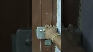 Navkar Systems Electronic Lock Installed on a Wooden Door