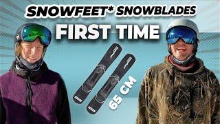 Snowfeet* Unveiled: Is Skiboarding Hard To Learn? | Skiboards | Snowblades | Short Ski | Skiblades