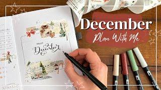 PLAN WITH ME!December Bullet Journal Set Up | Cozy Holiday Theme!