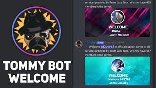 Custom Welcome Image Bot Discord | Tommy | Welcome Image | Koya Alt | Techie Gaurav