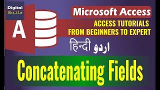 How to Concatenate Fields in MS Access Query Design in Hindi Urdu