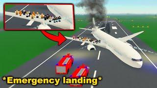 I Had To Make An Emergency Landing With No Wheels.. (Roblox)
