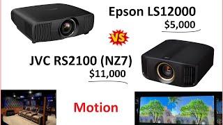 JVC RS2100 (NZ7) vs Epson LS12000 - Motion Comparison Test - 60FPS Full Quality