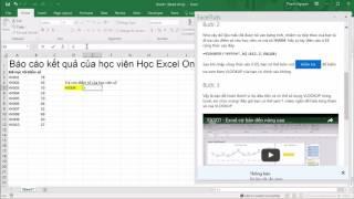 Demo học excel tương tác với Học Excel Online