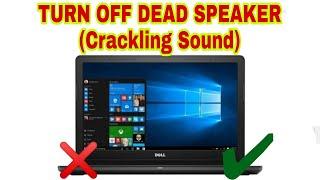 How To Turn Off Left Side speaker of laptop  | Crackling sound |