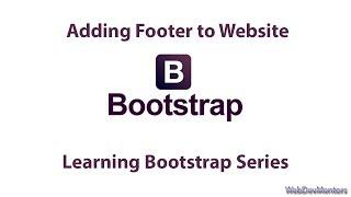 Adding Footer to Website - Learning Bootstrap