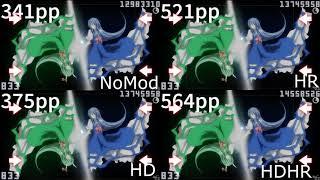 Halozy - Deconstruction Star [Beat Heaven] (Hollow Wings) | nomod vs HD vs HR vs HDHR