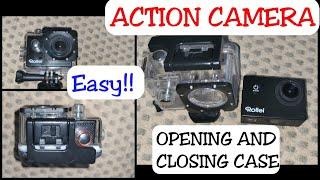 How to open and close an Action Camera's Waterproof Case