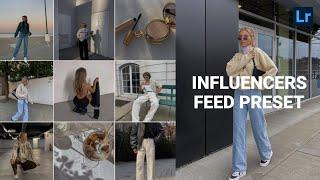 Influencers Feed preset | Instagram feed | lightroom presets