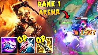 Rank 1 Arena shows you OP Full Crit Nasus is the best build for him 1 SHOT NASUS IN ARENA