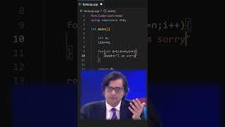 I am sorry babu // for loop c++    #c #coding #basicofcoding #python #programming   #codingwithme