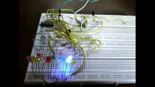 Disco lights circuit using IC 555 and CD4017