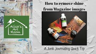 How to Remove Shine from Magazine images