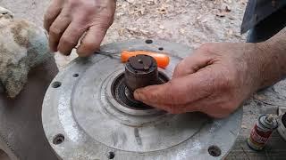 Putting a keyway in a shaft and the pulley on next