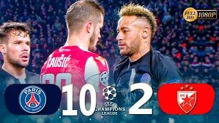 PSG 10 x 2 Crvena zvezda (Neymar Masterclass) ● U.C.L. 2019 | Extended  Highlights & Goals