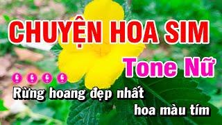 Karaoke Chuyện Hoa Sim Tone Nữ | Nhạc Sống Minh Sang Organ