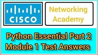 Cisco Essential in python part 2 module 1 test answers % right #cisco #programming #python