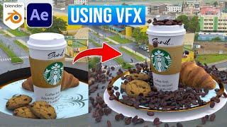 How To Create Coffee CGI Ads Using VFX in Blender | Blender VFX Tutorial 2025