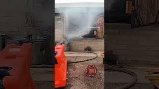 Getting Sprayed by a Fire Hose #firefighter #firefighting