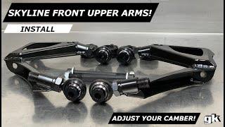 Gktech R33 R34 Front Upper Camber Arms – Install