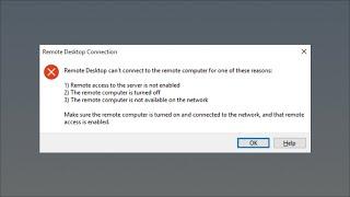 Remote Desktop Can't Connect To The Remote Computer For One Of The Reasons - 2023 - Fix