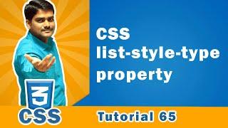 CSS list-style-type Property with HTML ul Tag - CSS Tutorial 65