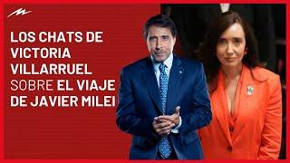 Feinmann reveló los chats de Victoria Villarruel que comprueban que sabía del viaje de Javier Milei