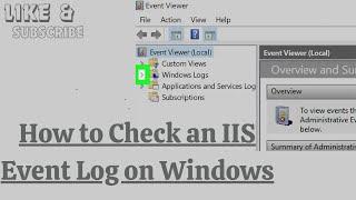 How to Check an IIS Event Log on Windows