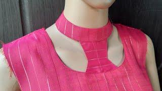 Collar Kurti Front Neck Design || Neck Design || Easy Cutting and Stitching @sajiddesigns