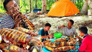 Rejeki nomplok Nombak Cumi-cumi jumbo siang hari yang berkeliaran di depan Camp kami