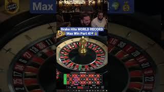 Drake Hits WORLD RECORD Max Win On Roulette Part 4! #drake #roulette #worldrecord #maxwin #casino