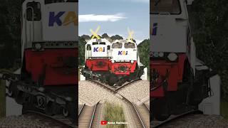 Kereta Api Berebut Jalur Anjlok #keretaapi #train #trainzsimulator #beamngcrashes