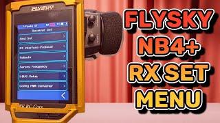 Flysky NB4+ RX Set Menu guide.