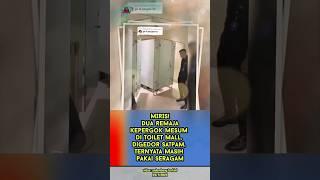 viral dua remaja kepergok mesum ditoilet digedor satpam ternyata pakai seragam sekolah #news #fyp