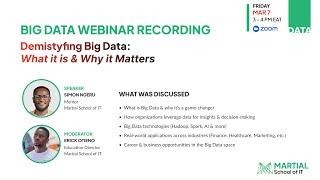 Big Data Webinar: Demystifying Big Data - What it is & Why it Matters