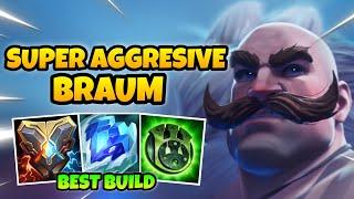 BRAUM WILD RIFT BUILD SUPPORT SUPER AGGRESIVE TANKY PRO TIPS