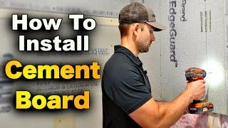 Cement Board Installation - Shower Walls For Tile - COMPLETE TUTORIAL