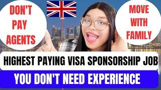 This Is The Highest Paying Visa Sponsorship Job In The UK | Apply Without Experience