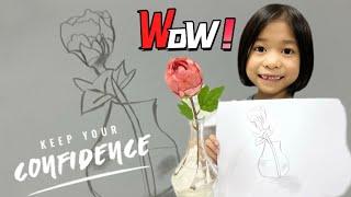 HOW I DRAW MY FLOWER USING PENCIL #DRAWINGPENCIL