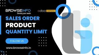 Sale Order Product Quantity Limit - Odoo Apps