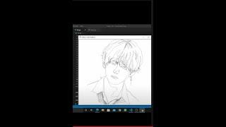 Drawing BTS Taehyung with python turtle module || Code Hub