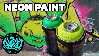  Painting graffiti with NEON colors [fluorescent] 