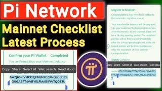 Pi network Mainnet Checklist Latest Process | Pi Migrate To Mainnet | Pi Network New