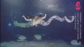 Two snake actresses using the diving snake tails