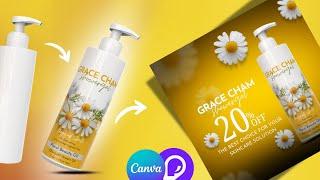 How to Create Product Label Design in Canva | Product Advertising Poster Design | Pacdora Tutorial