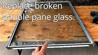 How to replace broken double pane glass / IGU in aluminum frame!