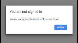 Fix you are not signed in error in Google Drive on Chrome
