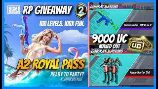 9000 UC A2 ROYAL PASS MAXED OUT - FREE UPGRADABLE UMP45 AND MINI MATERIALS ( BGMI ) RP GIVEAWAY