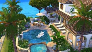 Mediterranean VACATION Villa  || The Sims 4: Home Chef Hustle || Stop Motion (No CC)