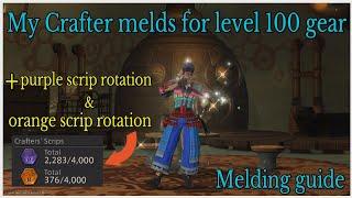 My Crafter melds for level 100 ilvl 690 gear